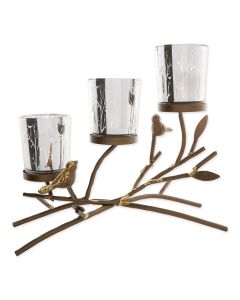 TRIPLE TEALIGHT BRANCHES CANDLEHOLDER