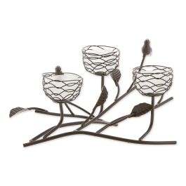 TRIPLE TEALIGHT BIRDIES CANDLEHOLDER